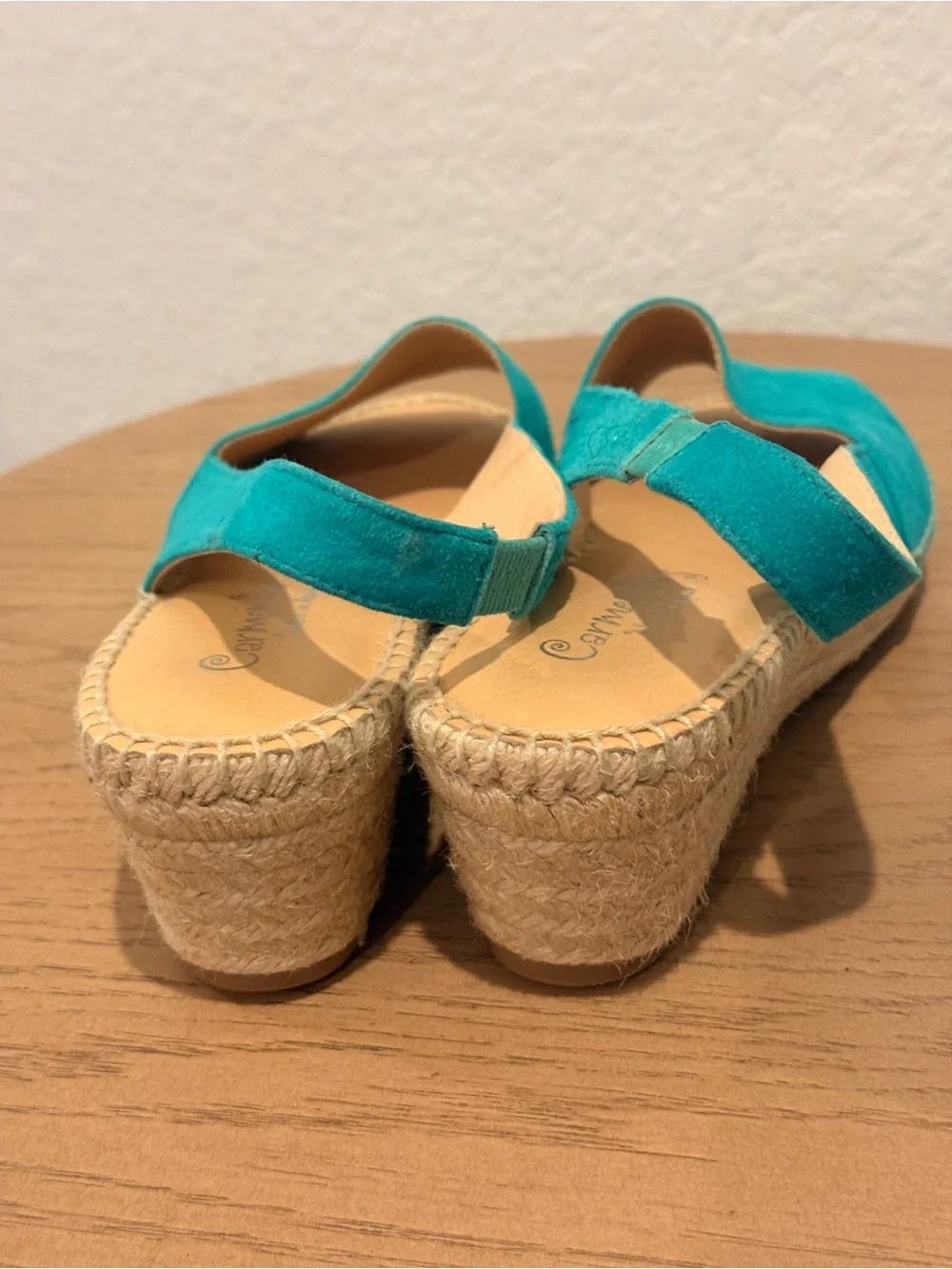 Women’s Teal Suede‎ Slingback Espadrille Sandals
